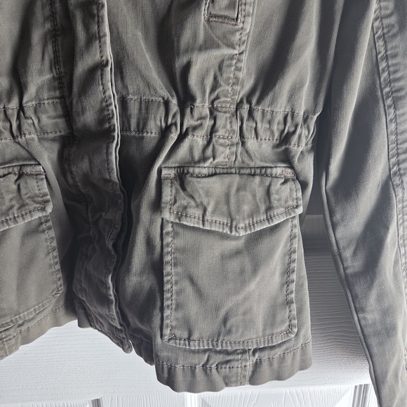 Hollister Womens Size Large Vintage Y2K Green Cargo Military Jacket Gorpecore - Picture 4 of 6
